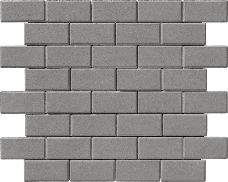 Тротуарна плитка Бруківка 200х100х40 сірий 