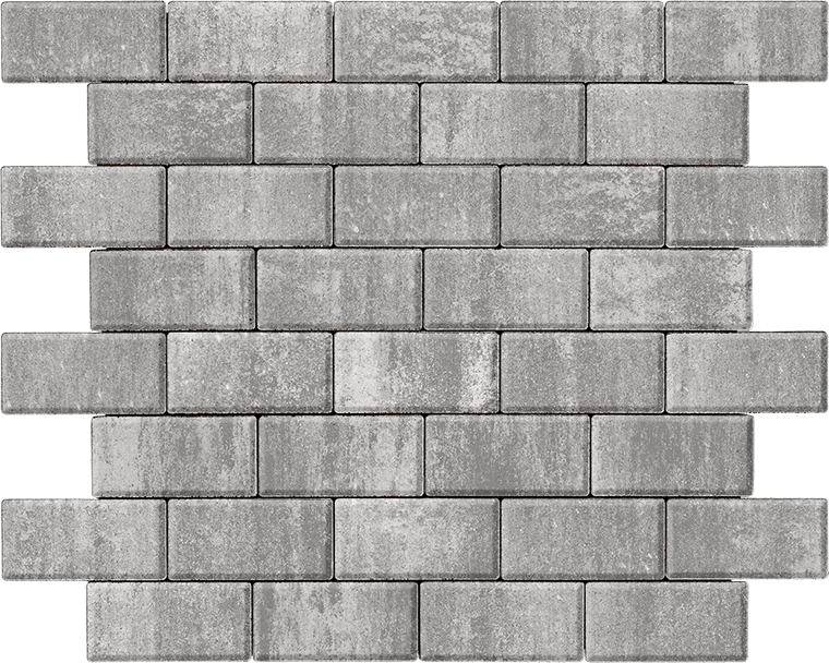 Тротуарна плитка Бруківка 200х100х40 платина 