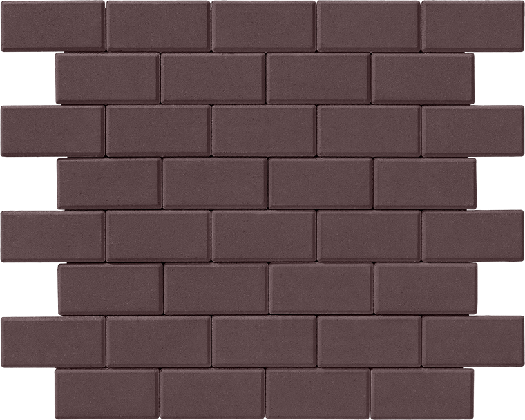 Тротуарная плитка Брусчатка 200х100х60 венге 