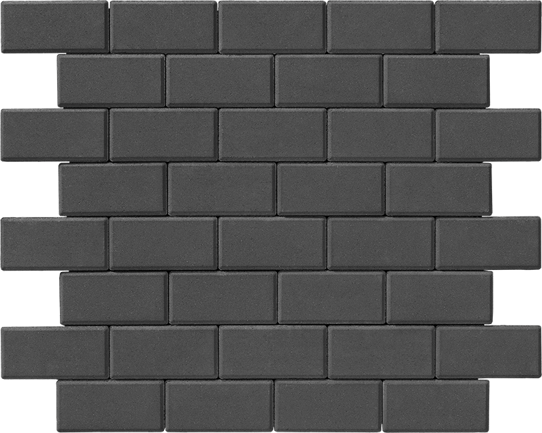 Тротуарная плитка Брусчатка 200х100х60 графит 