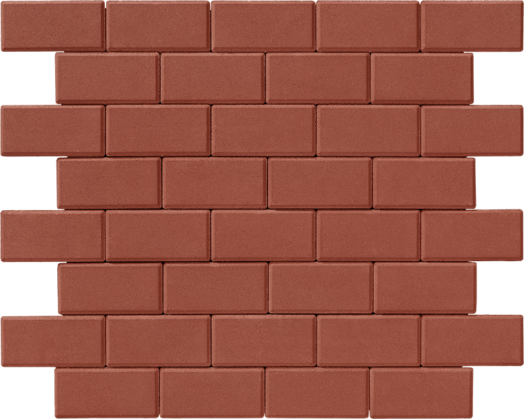 Тротуарная плитка Брусчатка 200х100х80 паприка 