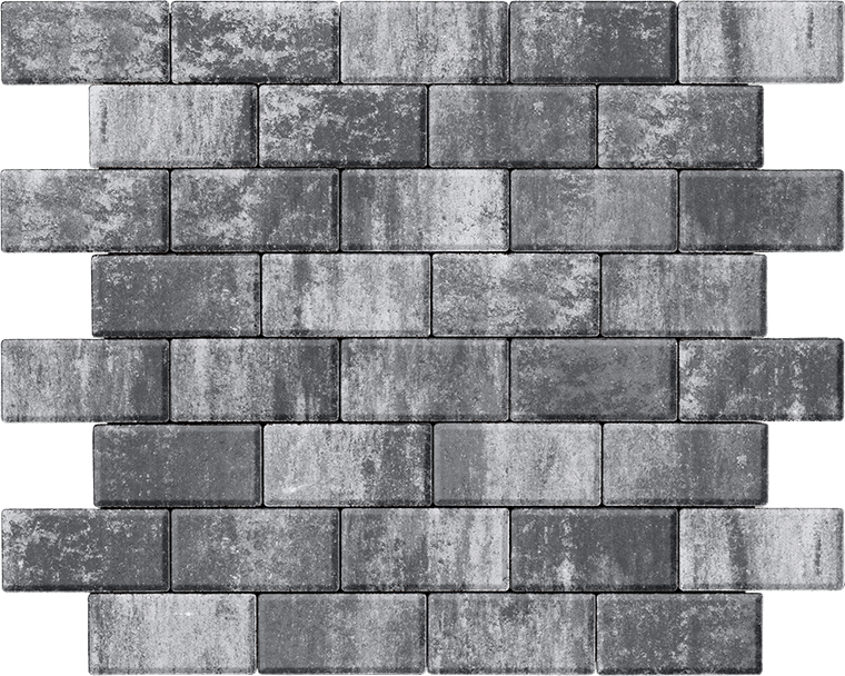 Тротуарная плитка Брусчатка 200х100х80 нуар 