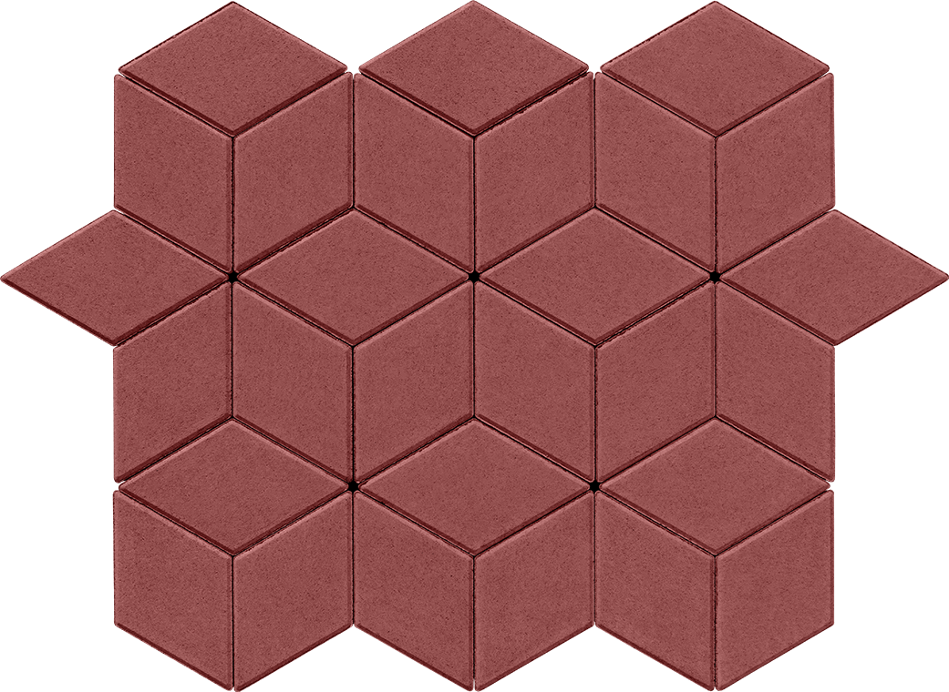 Тротуарна плитка Тротуарна плитка Ромб вишня 