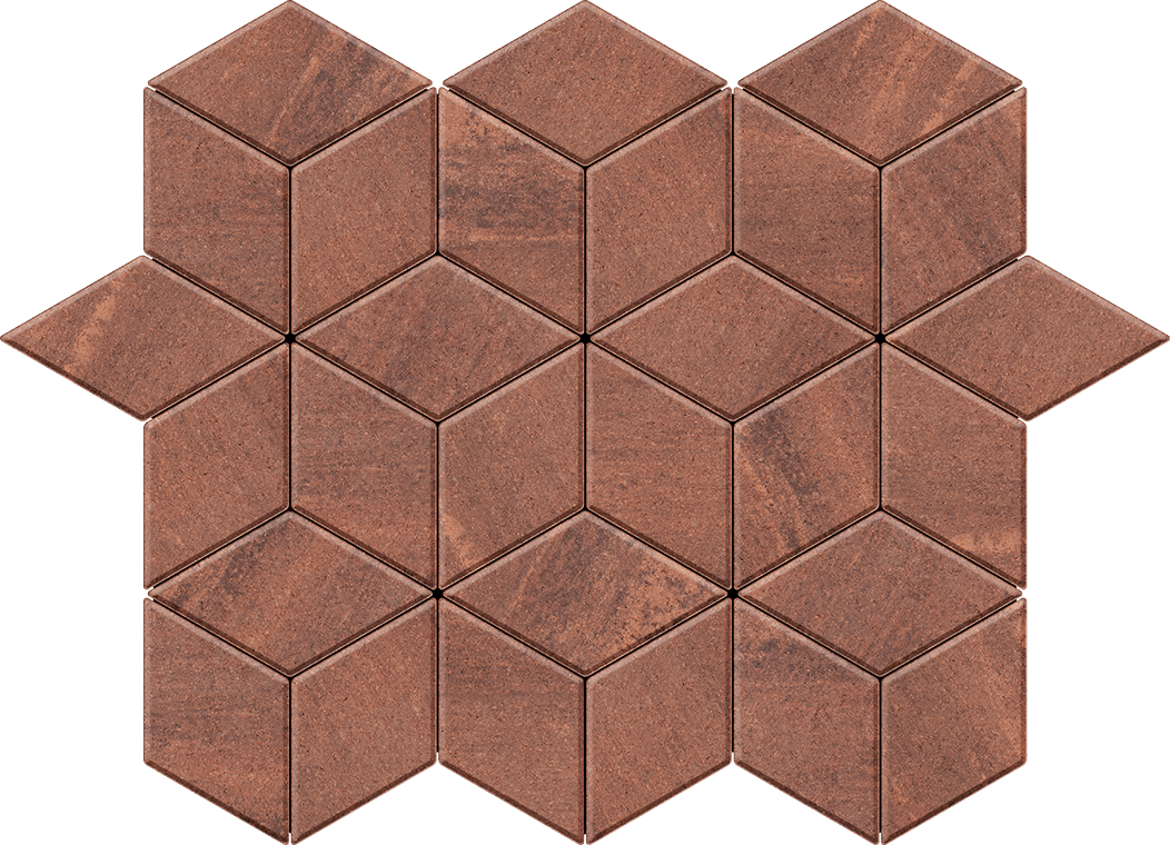 Тротуарна плитка Тротуарна плитка Ромб гранат 