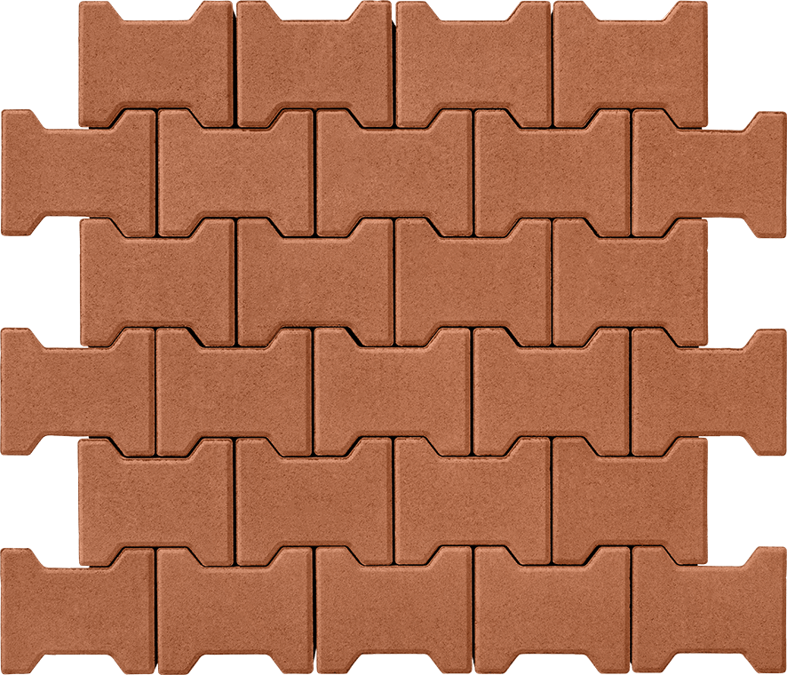 Тротуарна плитка Подвійна «Т» 80 бурштин 