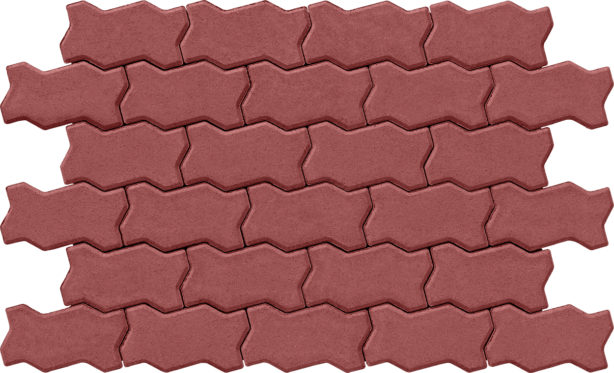 Тротуарна плитка Тротуарна плитка Фалка 240х130х80 вишня 