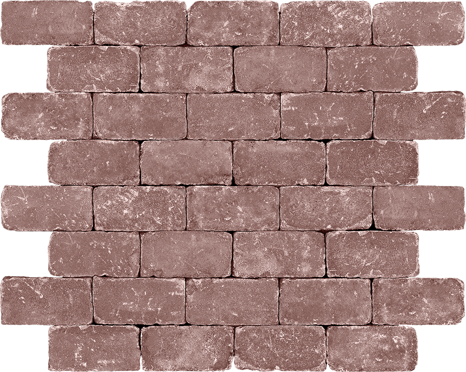 Тротуарная плитка Камень Винтаж 200х100 бордо 