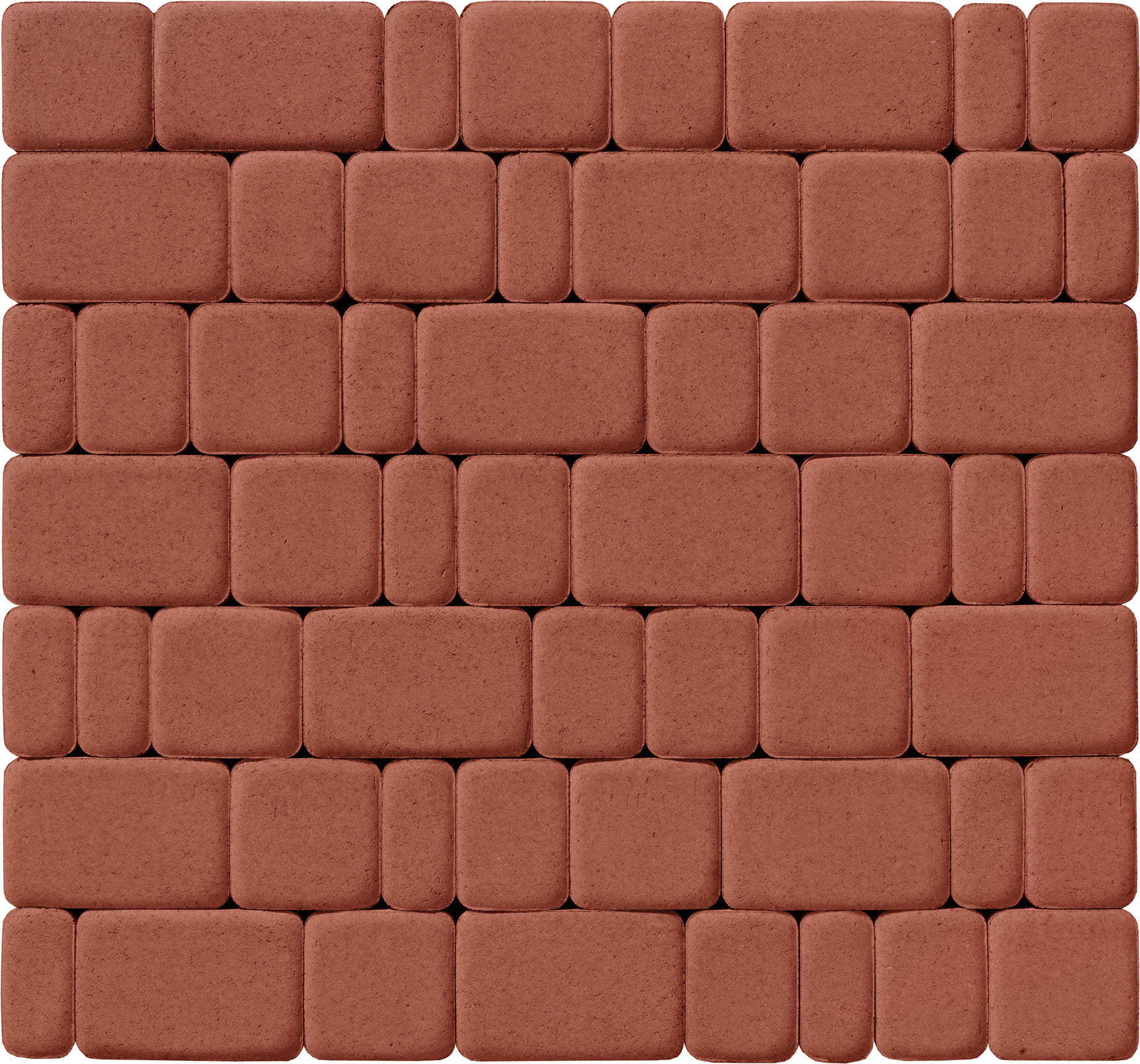 Тротуарная плитка Старый город 40 паприка 