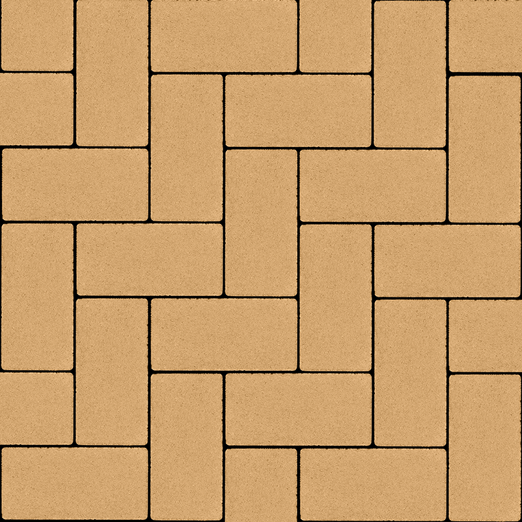 Тротуарна плитка Бруківка 200х100х60 без фаски сахара 