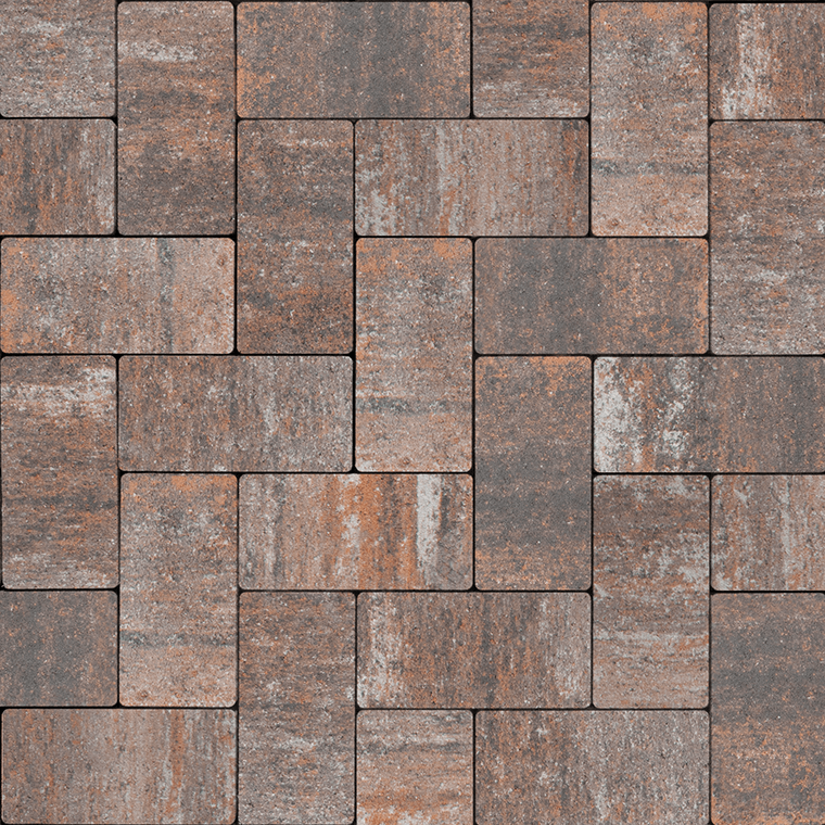 Тротуарна плитка Бруківка 200х100х60 без фаски еспресо 