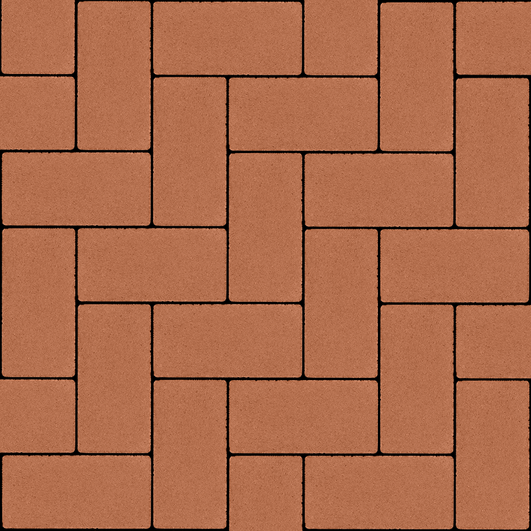 Тротуарна плитка Бруківка 200х100х80 без фаски бурштин 