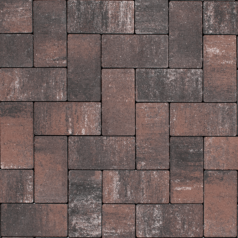 Тротуарна плитка Бруківка 200х100х80 без фаски терра 