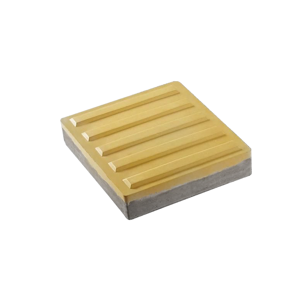 Дорожные элементы Тактильная плитка - шаблон направляющий желтый 