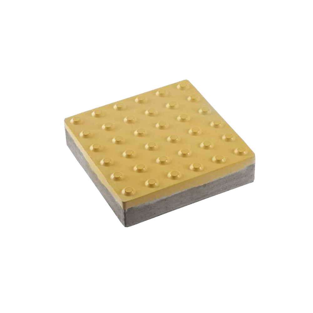 Дорожные элементы Тактильная плитка - шаблон внимания желтый 