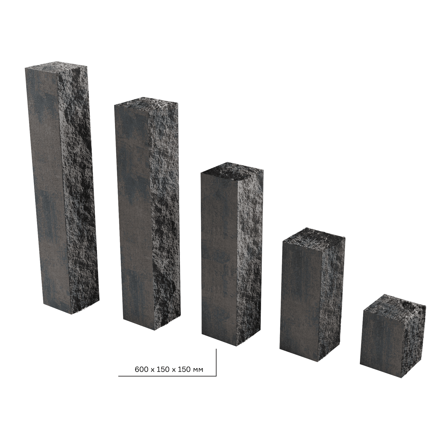 Элементы дизайна Колотый столбик 150х150х600 арабика 