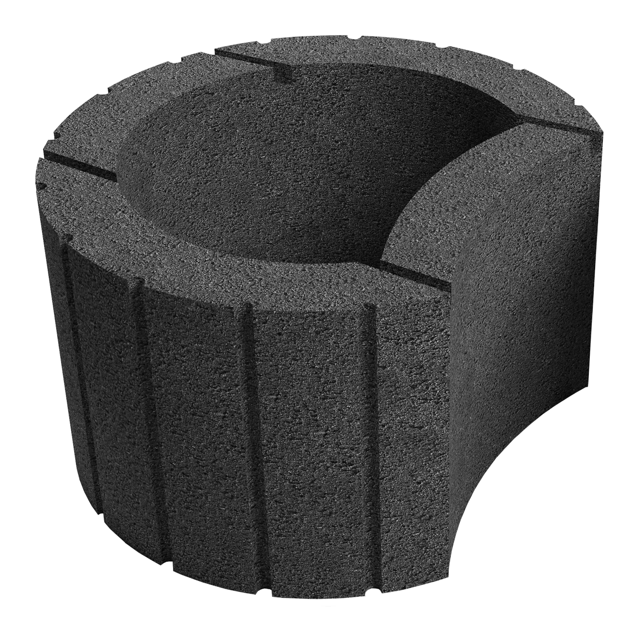 Елементи дизайну Клумба для квітів графіт 