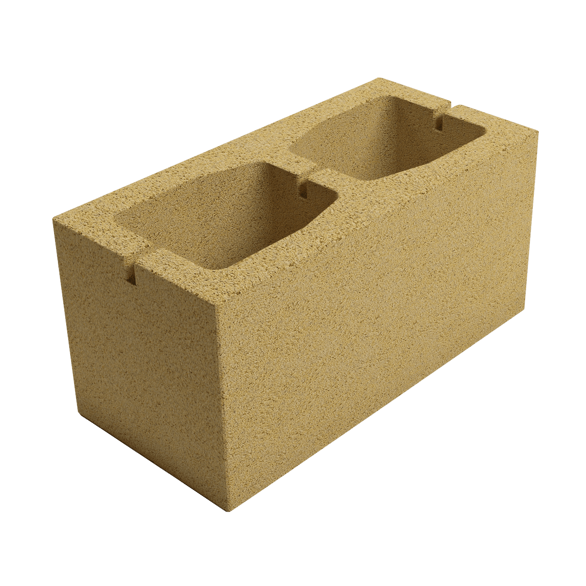 Елементи дизайну Блок з гладкою стороною 390х190х190 сахара 