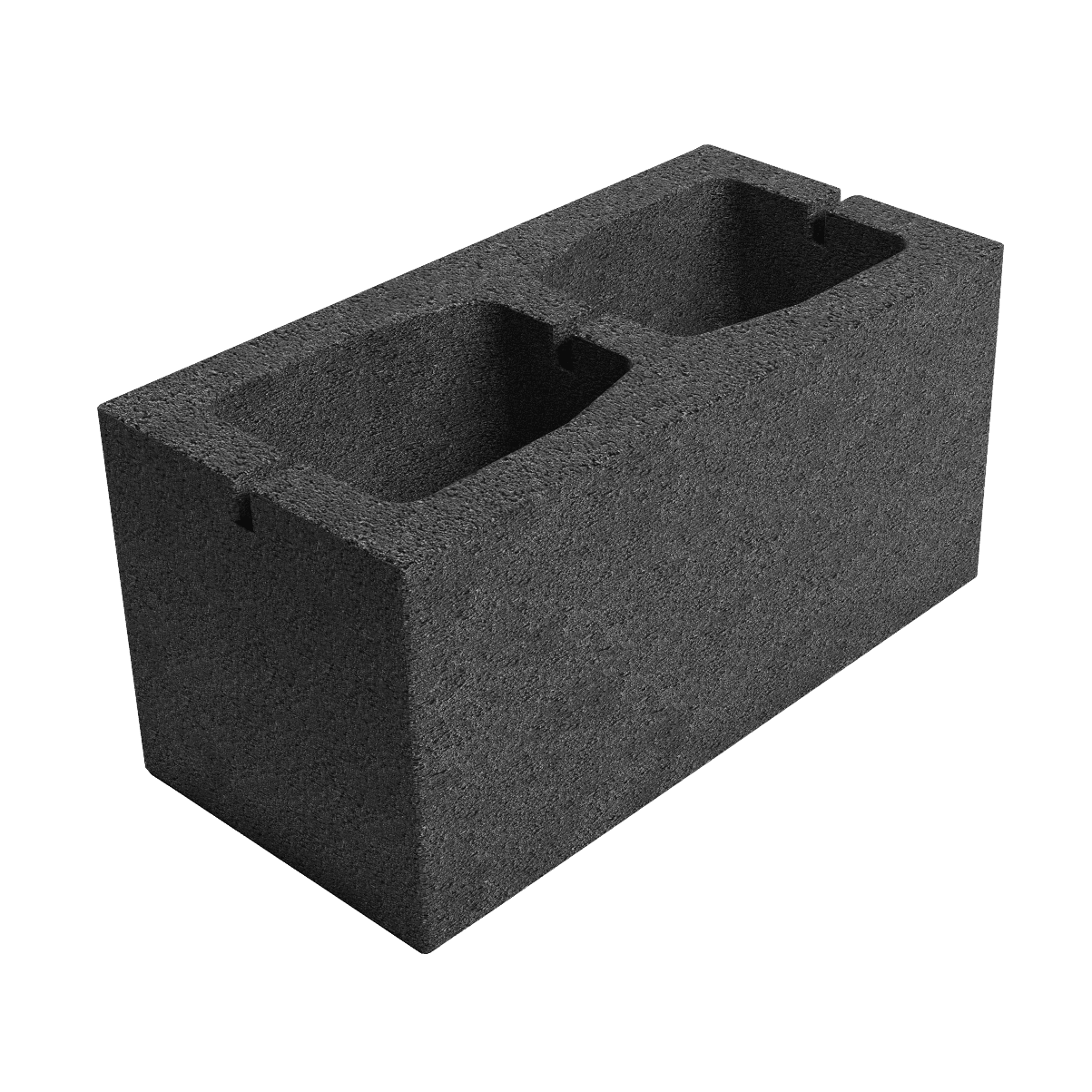 Елементи дизайну Блок з гладкою стороною 390х190х190 графіт 