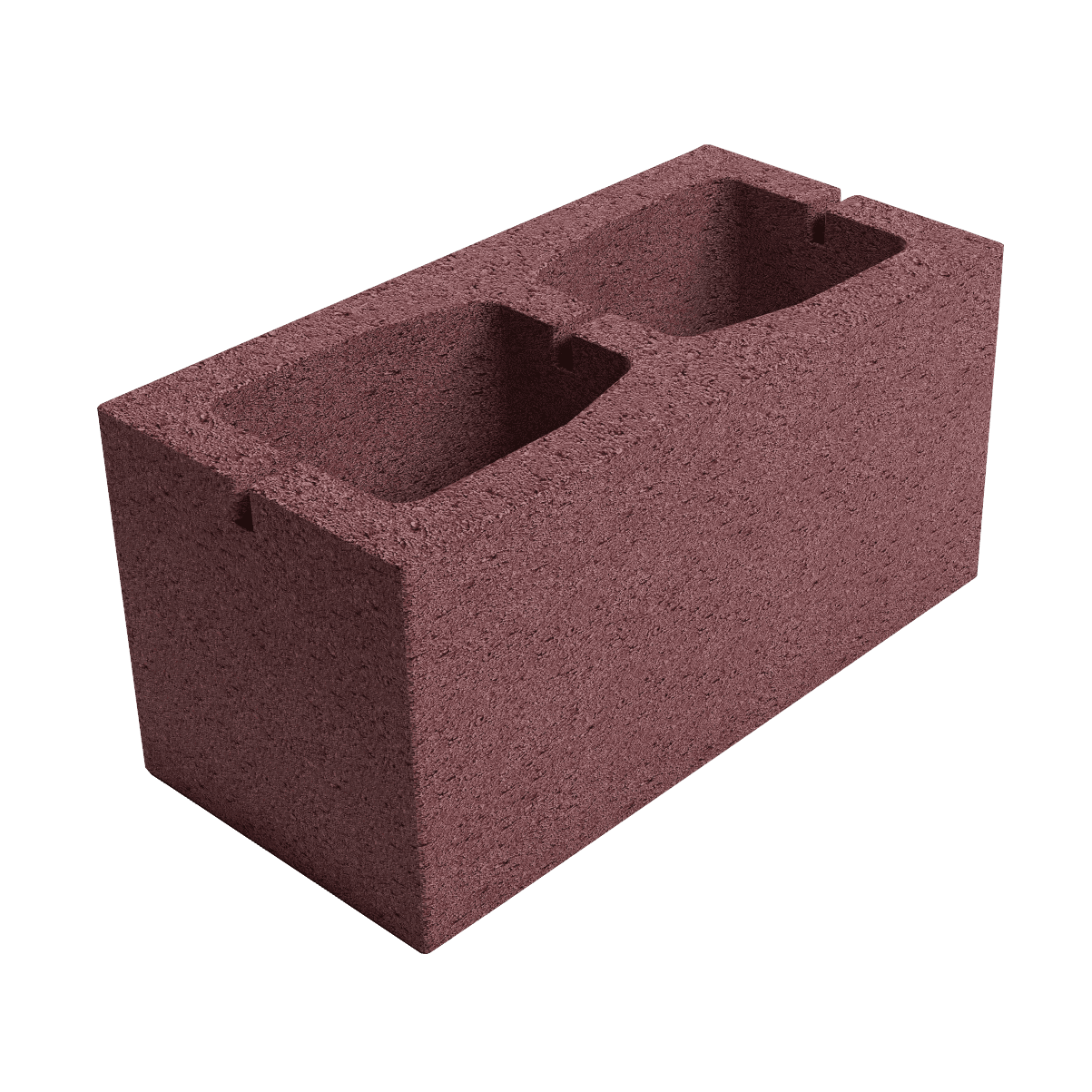 Елементи дизайну Блок з гладкою стороною 390х190х190 вишня 