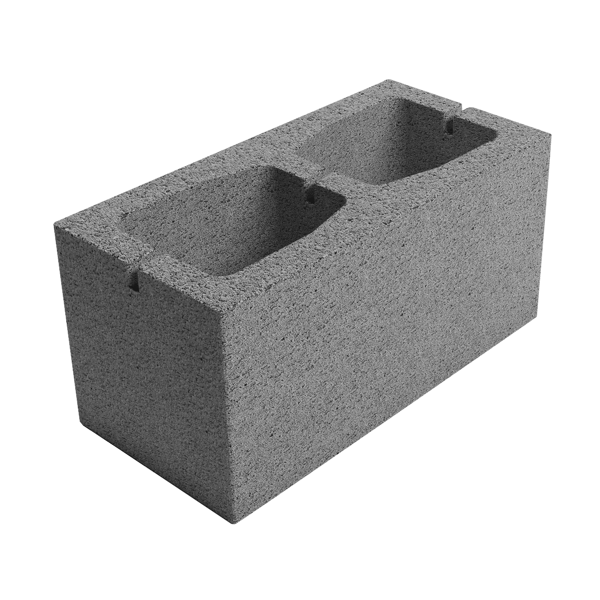 Елементи дизайну Блок з гладкою стороною 390х190х190 сірий 