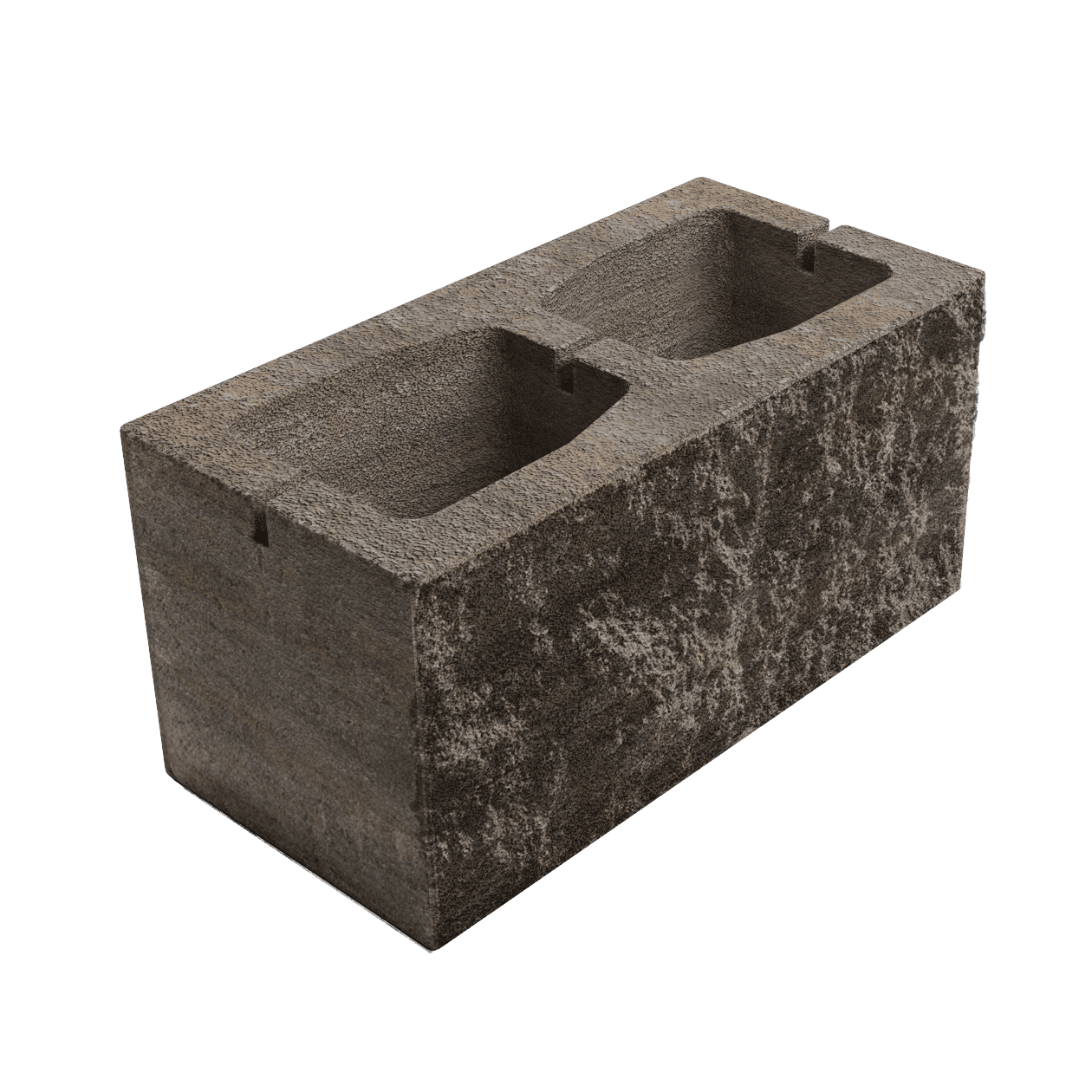 Елементи дизайну Блок з однією колотою стороною 390х190х190 еспресо 