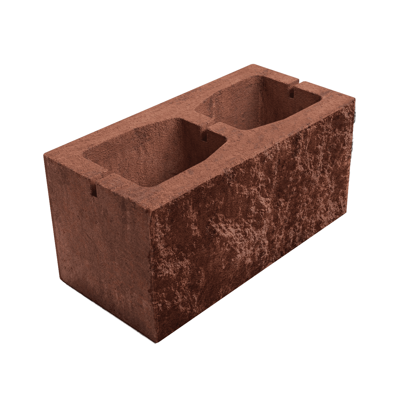 Елементи дизайну Блок з однією колотою стороною 390х190х190 гранат 