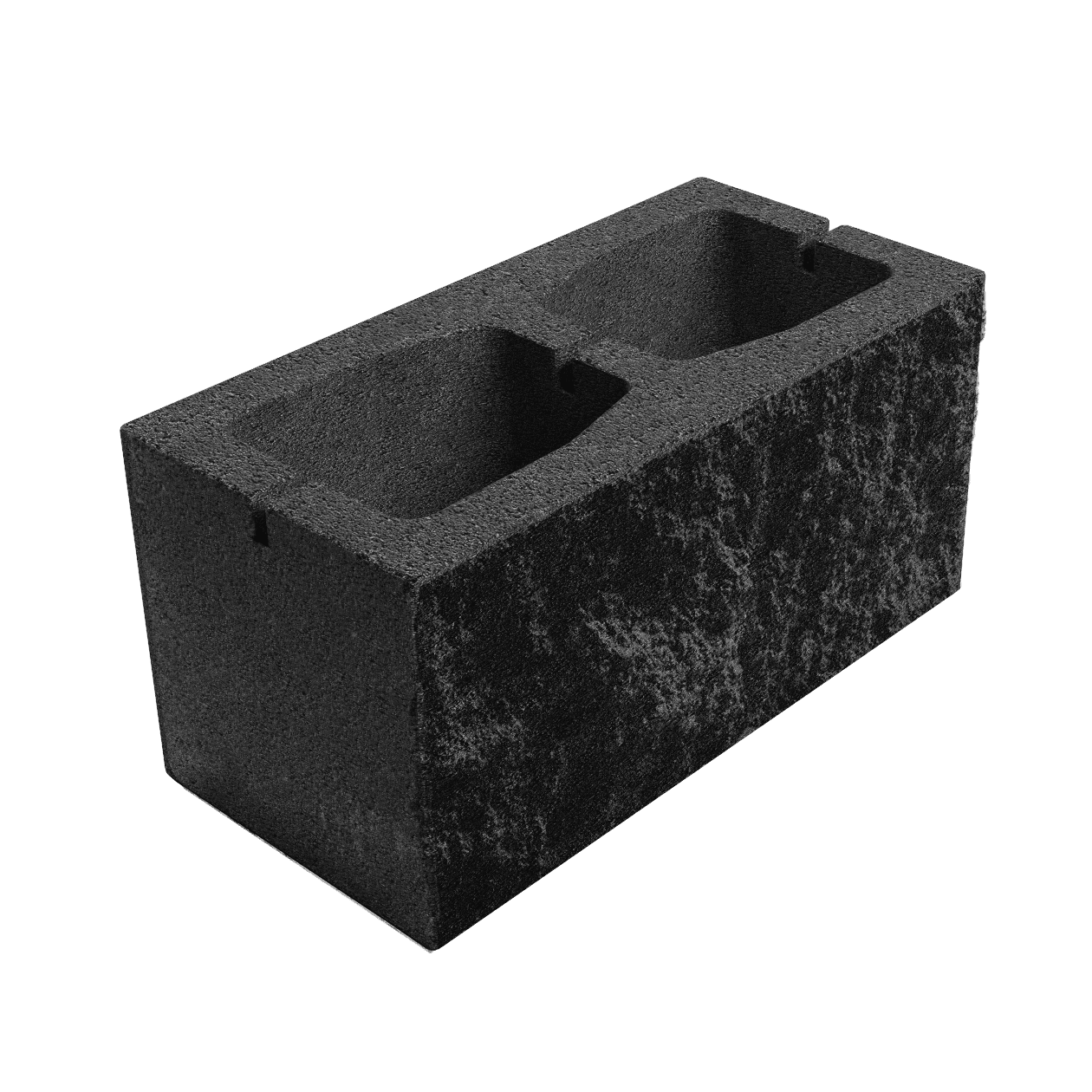 Елементи дизайну Блок з однією колотою стороною 390х190х190 графіт 