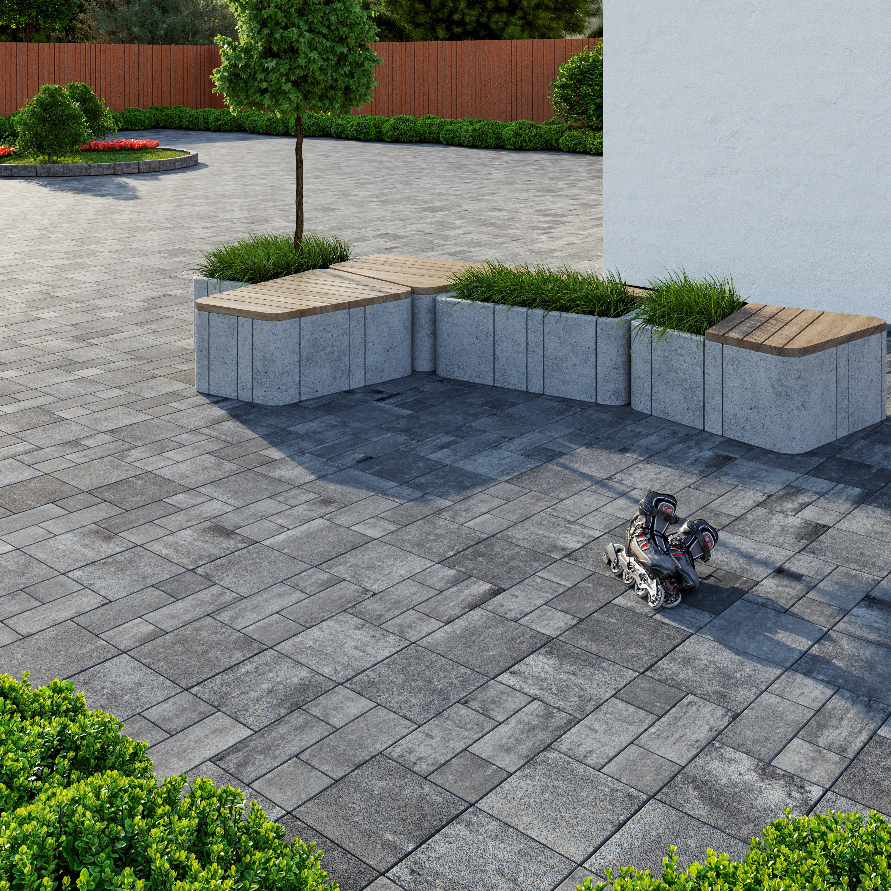 Знижки Тротуарная плитка Лайнстоун-30 нуар - Скидка 