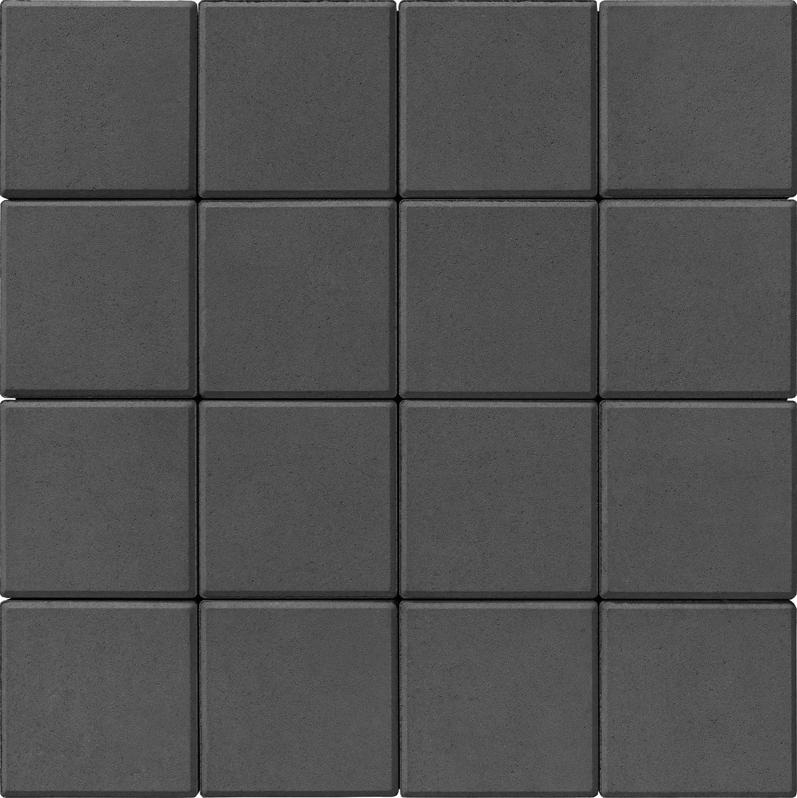 Тротуарна плитка Бруківка 200х200х40 графіт 