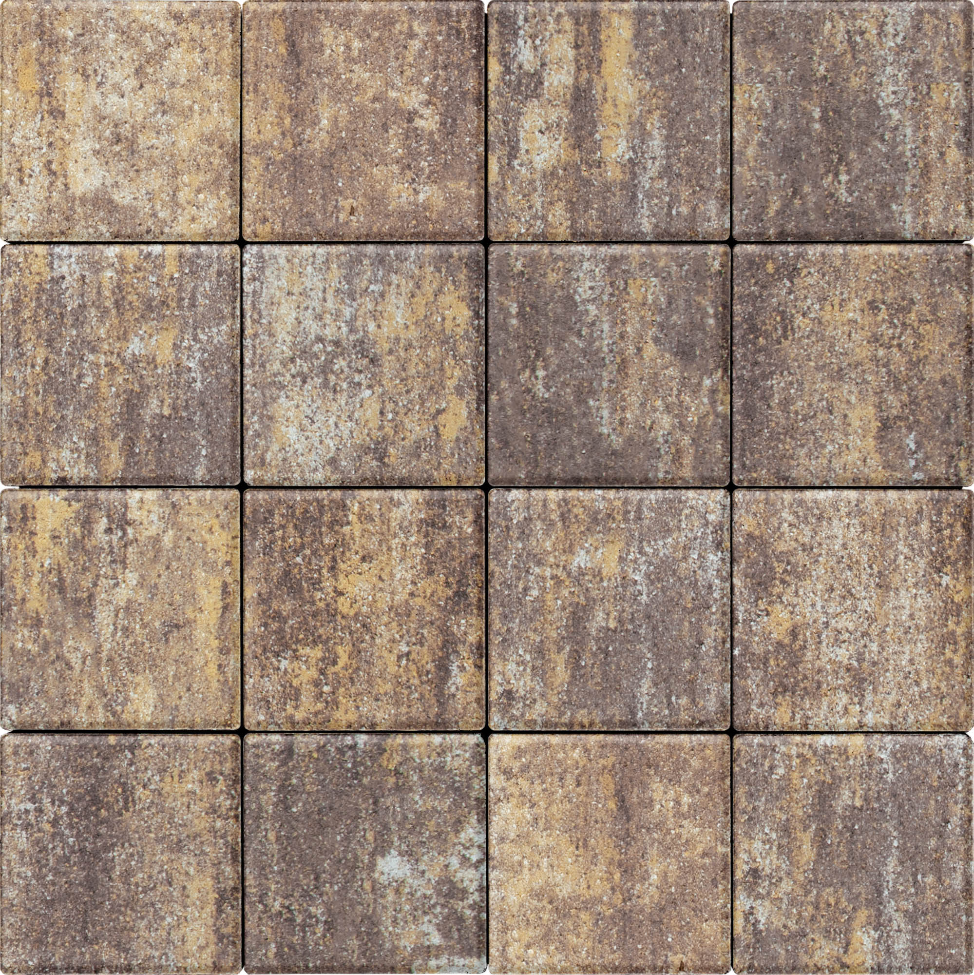 Тротуарна плитка Бруківка 200х200х40 капучино 