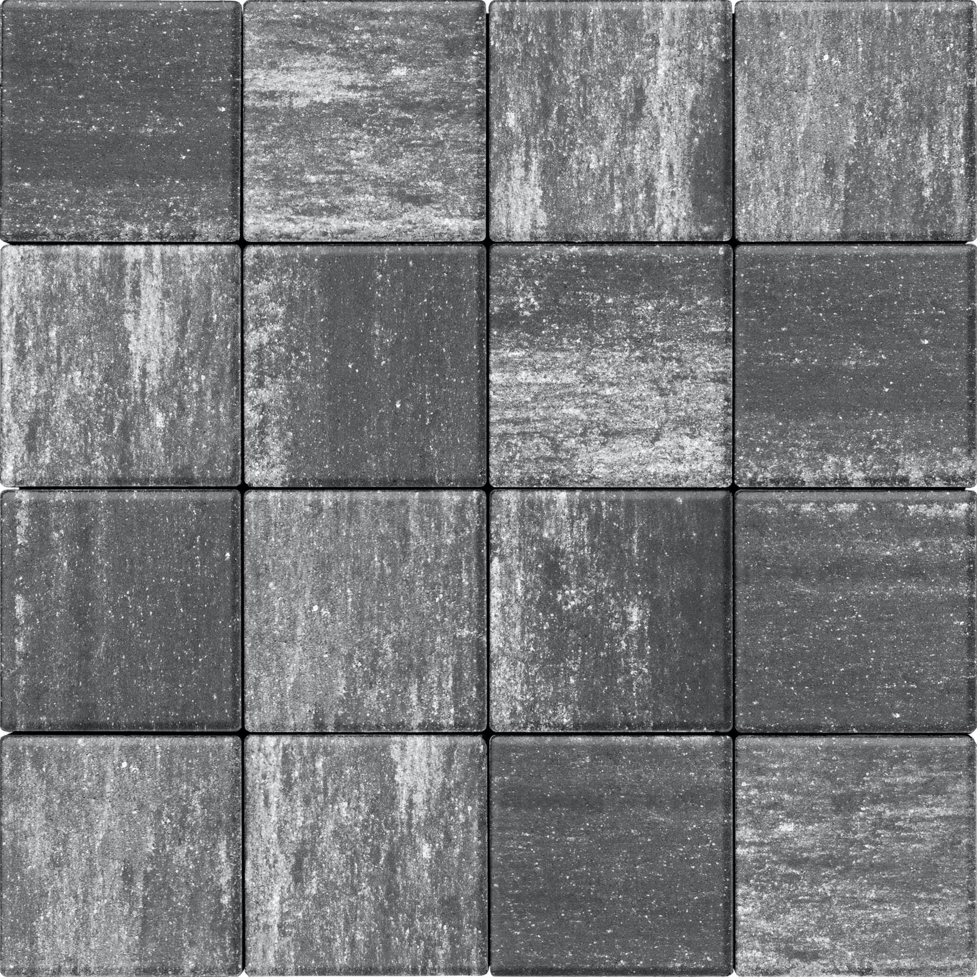 Тротуарна плитка Бруківка 200х200х40 нуар 