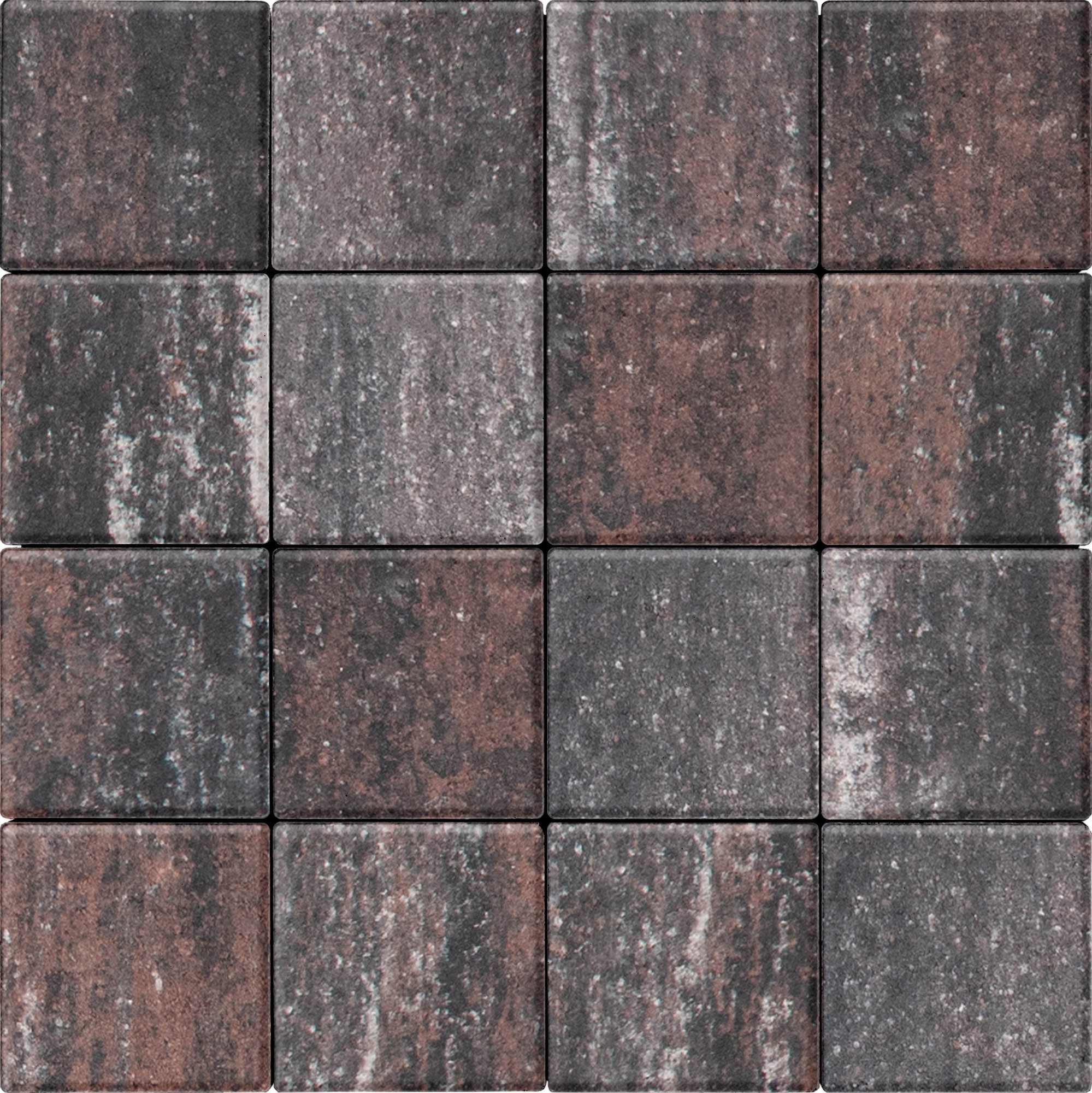 Тротуарна плитка Бруківка 200х200х40 терра 