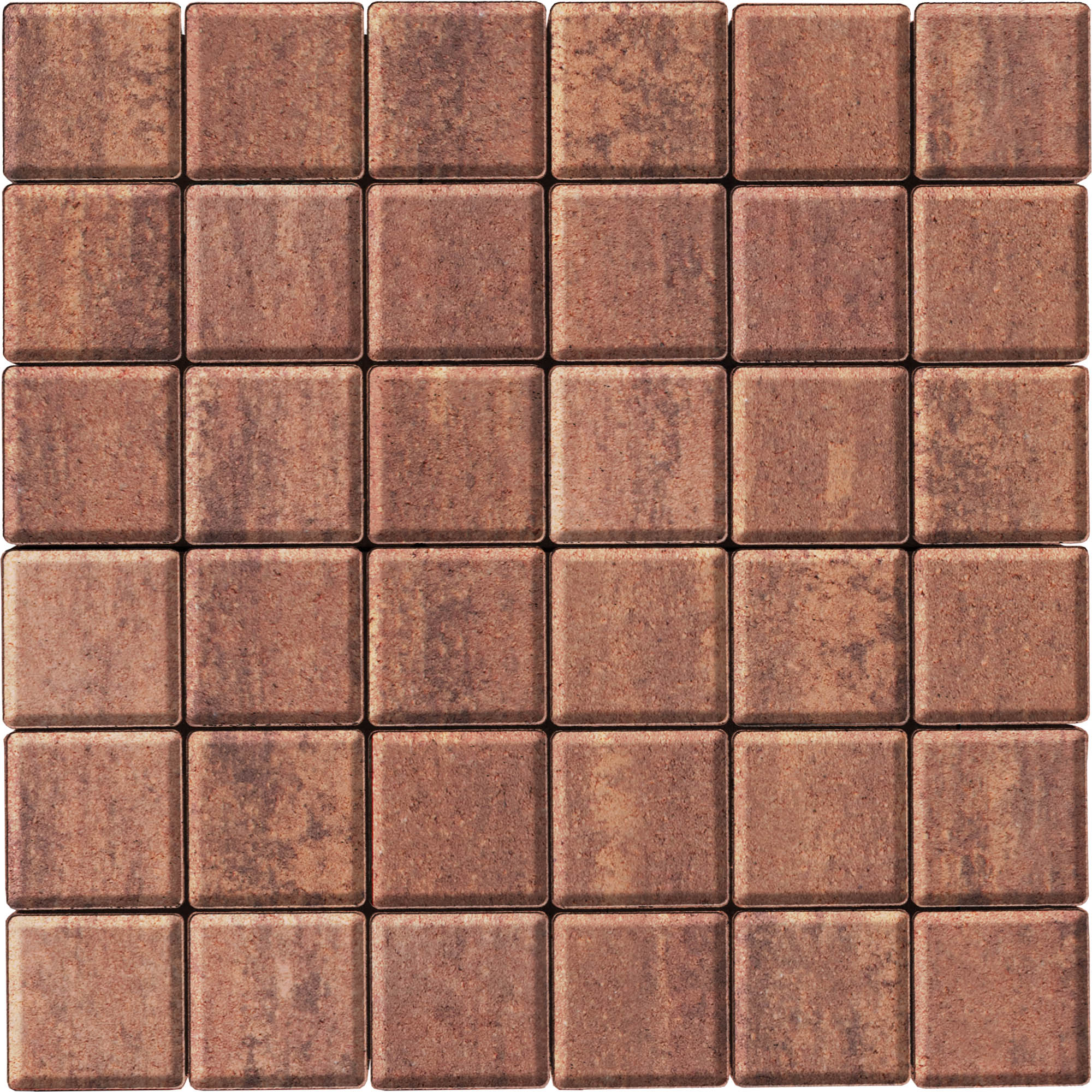 Тротуарная плитка Брусчатка 100х100х40 гранат 