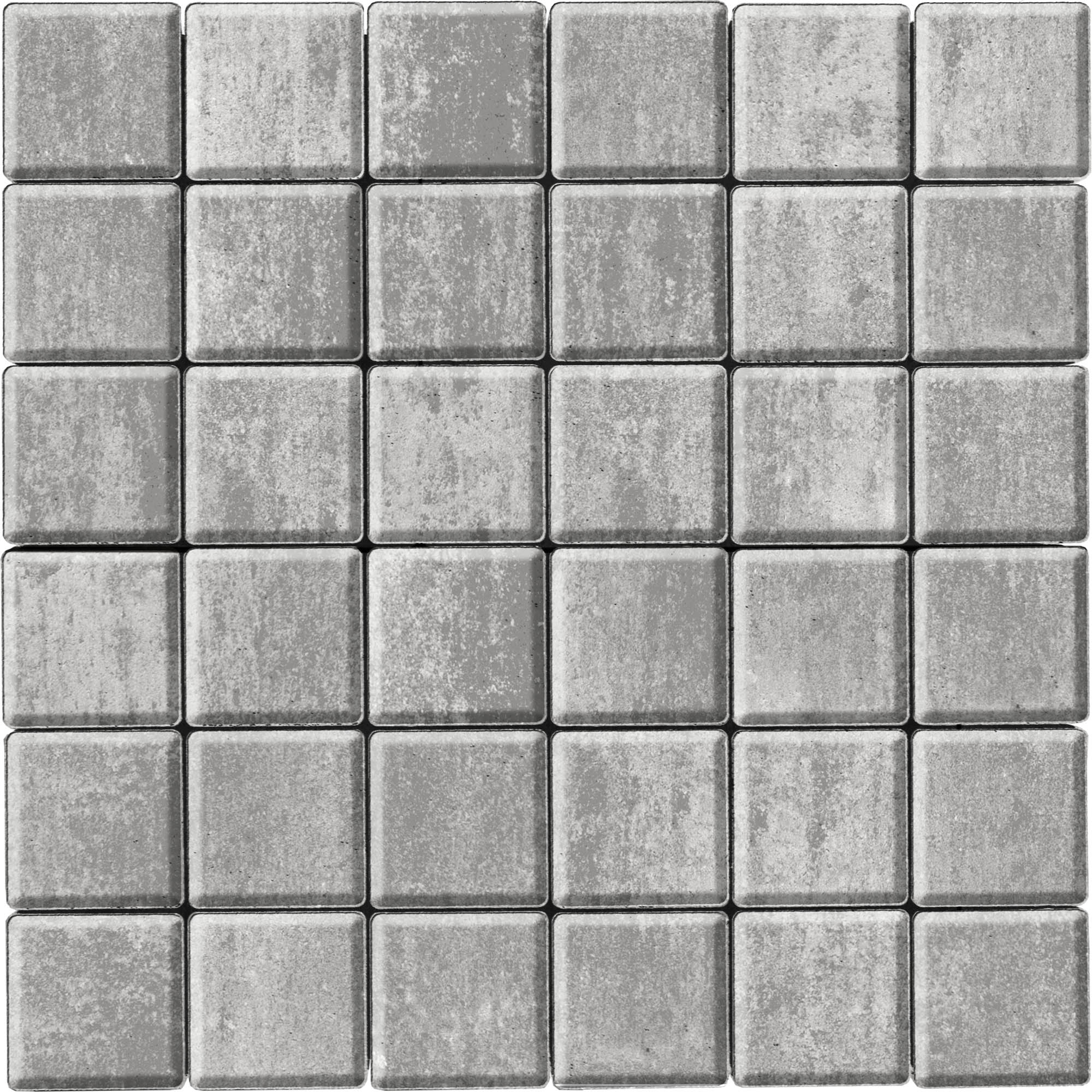 Тротуарная плитка Брусчатка 100х100х40 платина 