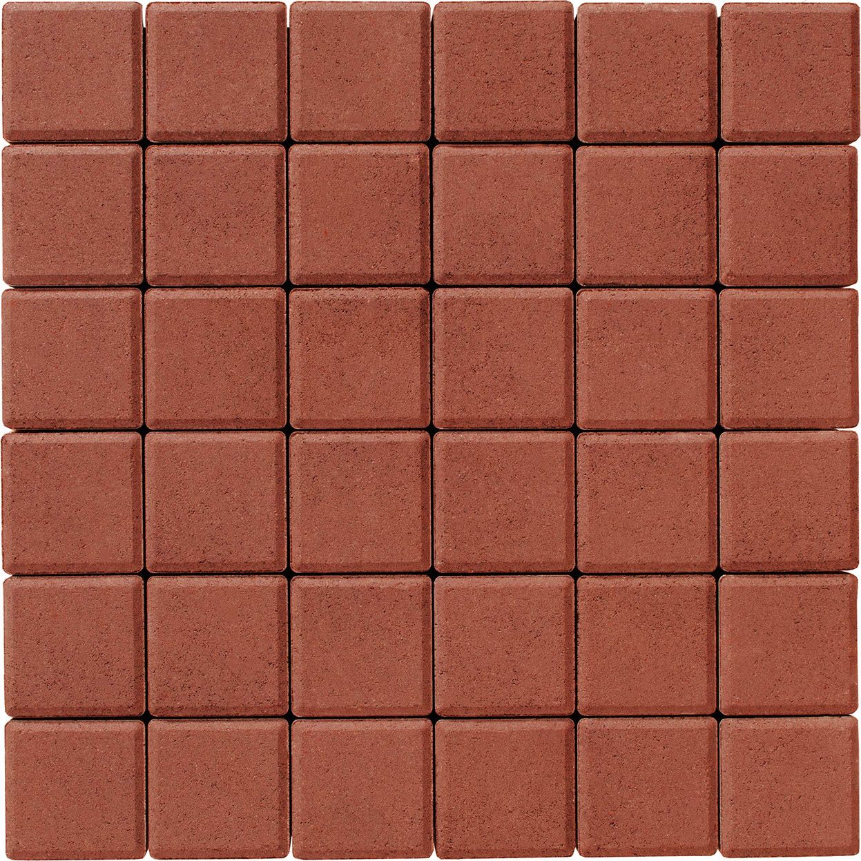 Тротуарна плитка Бруківка 100х100х60 паприка 