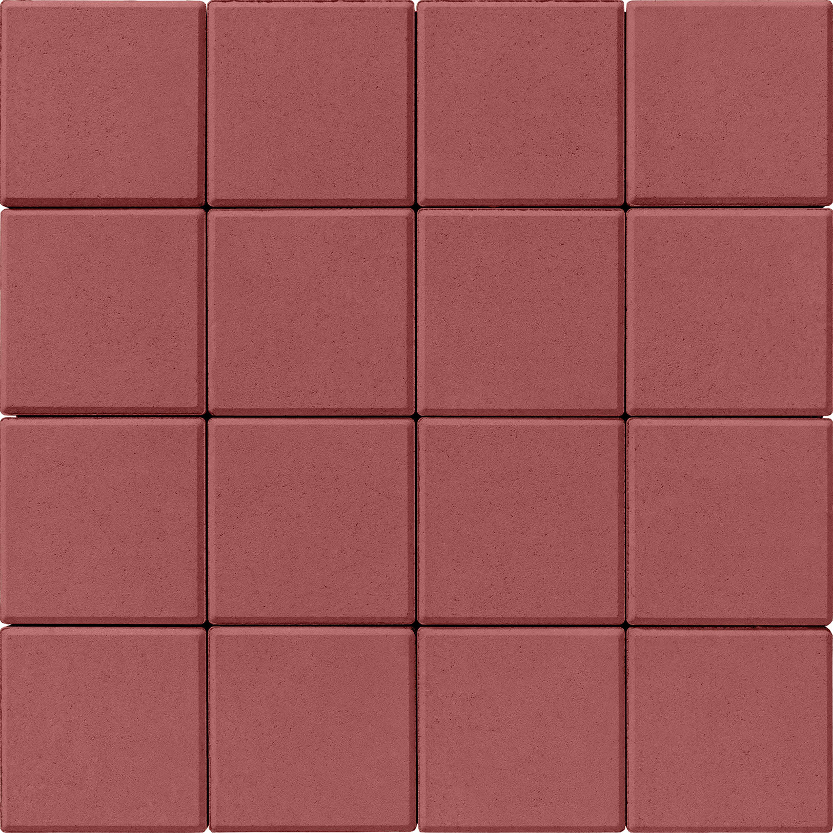 Тротуарная плитка Брусчатка 200х200х60 вишня 