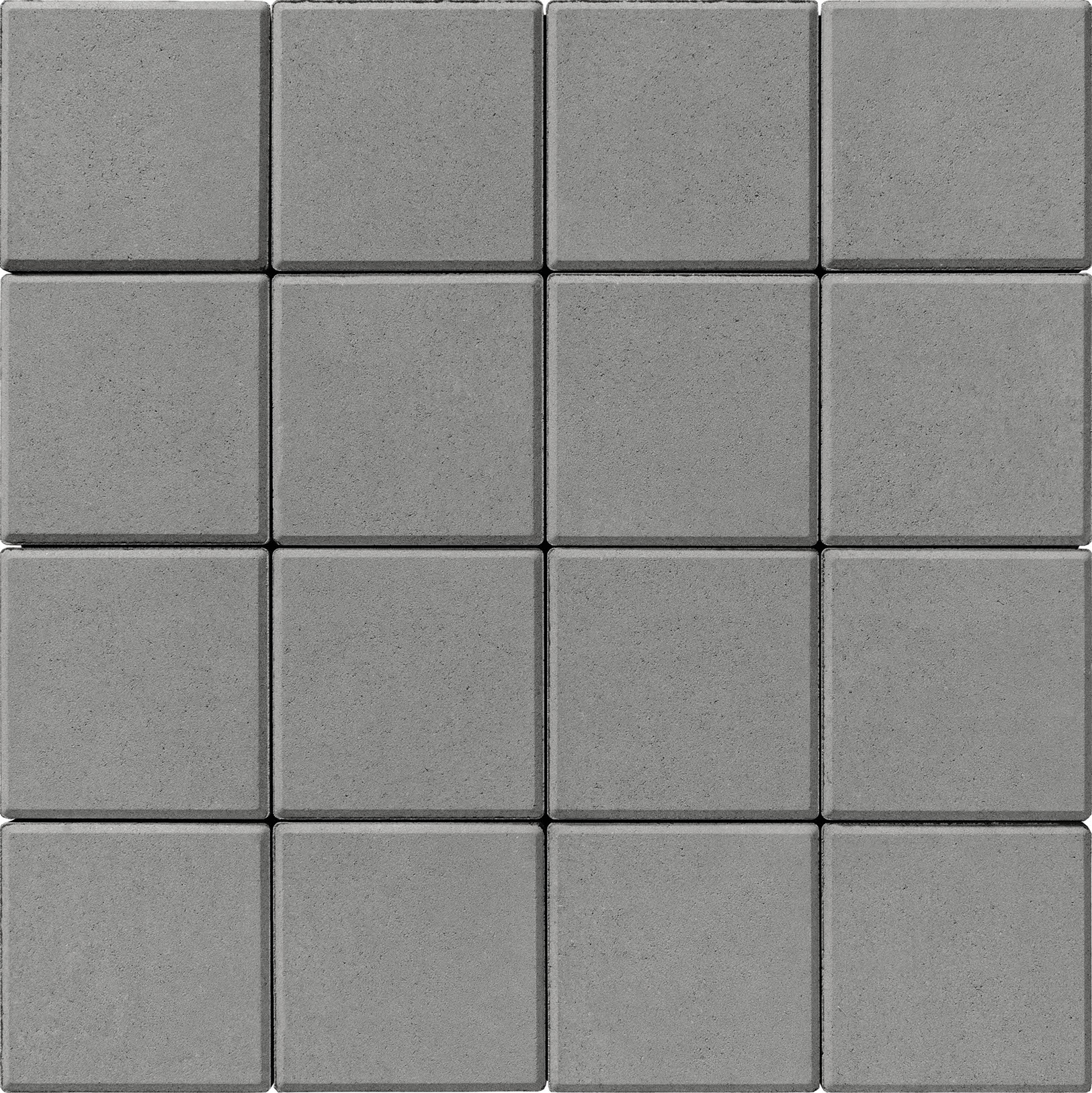 Тротуарна плитка Бруківка 200х200х80 сірий 