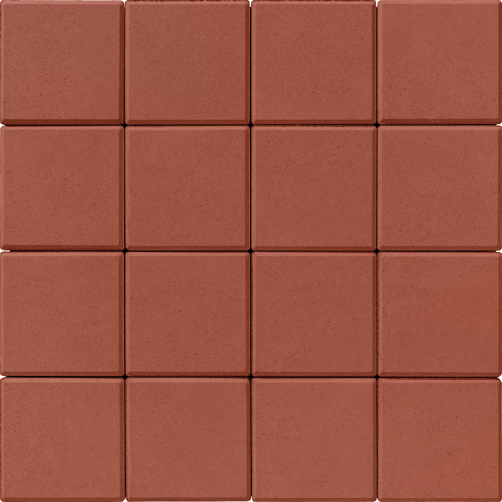 Тротуарна плитка Бруківка 200х200х80 паприка 