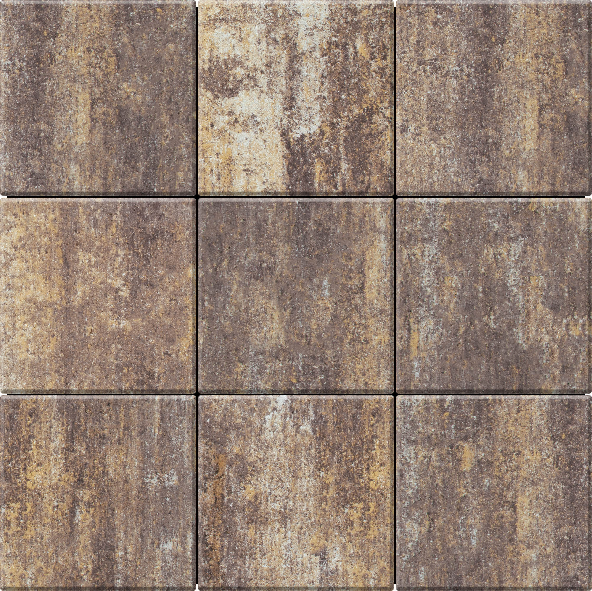 Тротуарна плитка Бруківка 400х400х60 капучино 