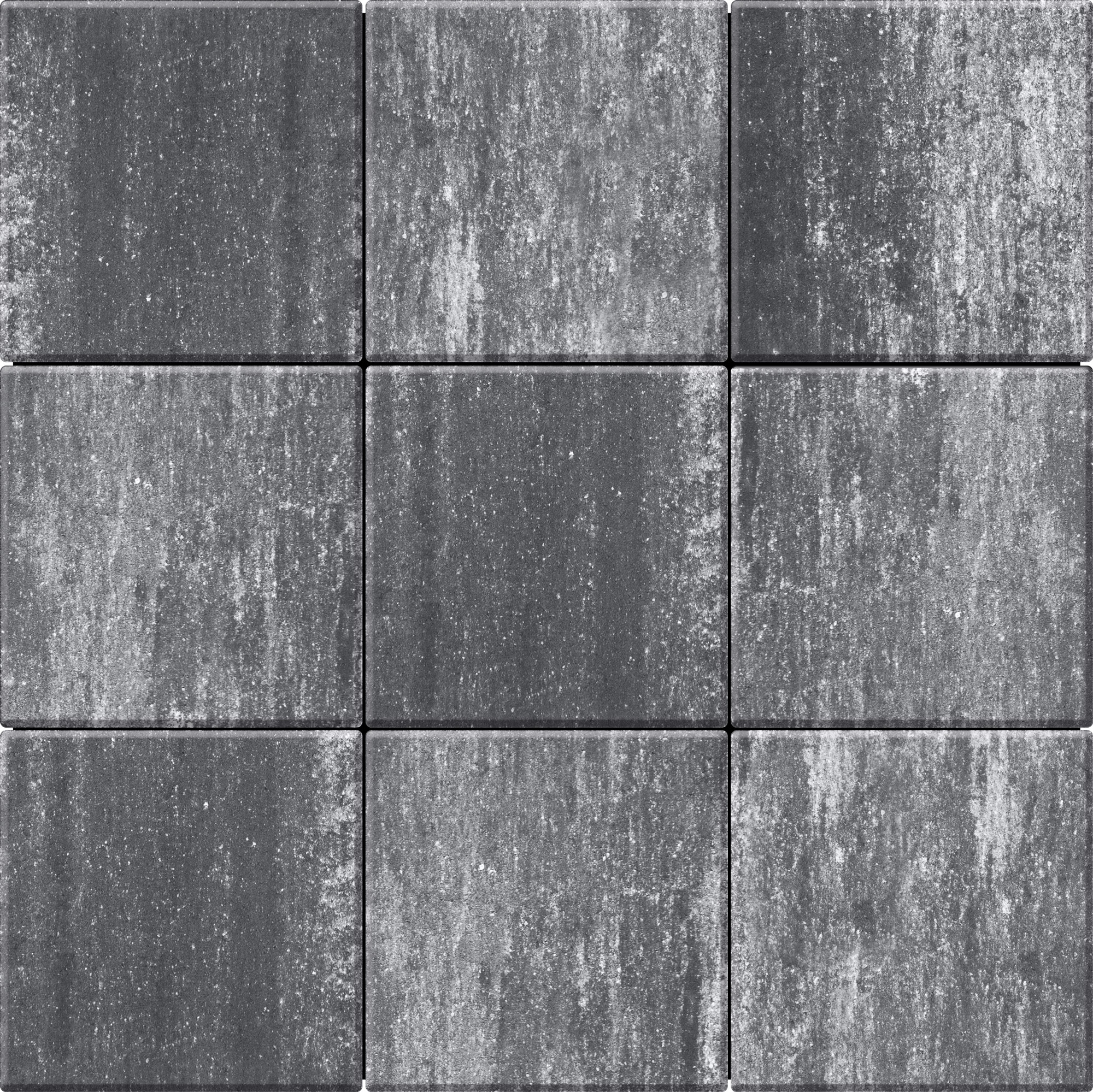 Тротуарна плитка Бруківка 400х400х60 нуар 