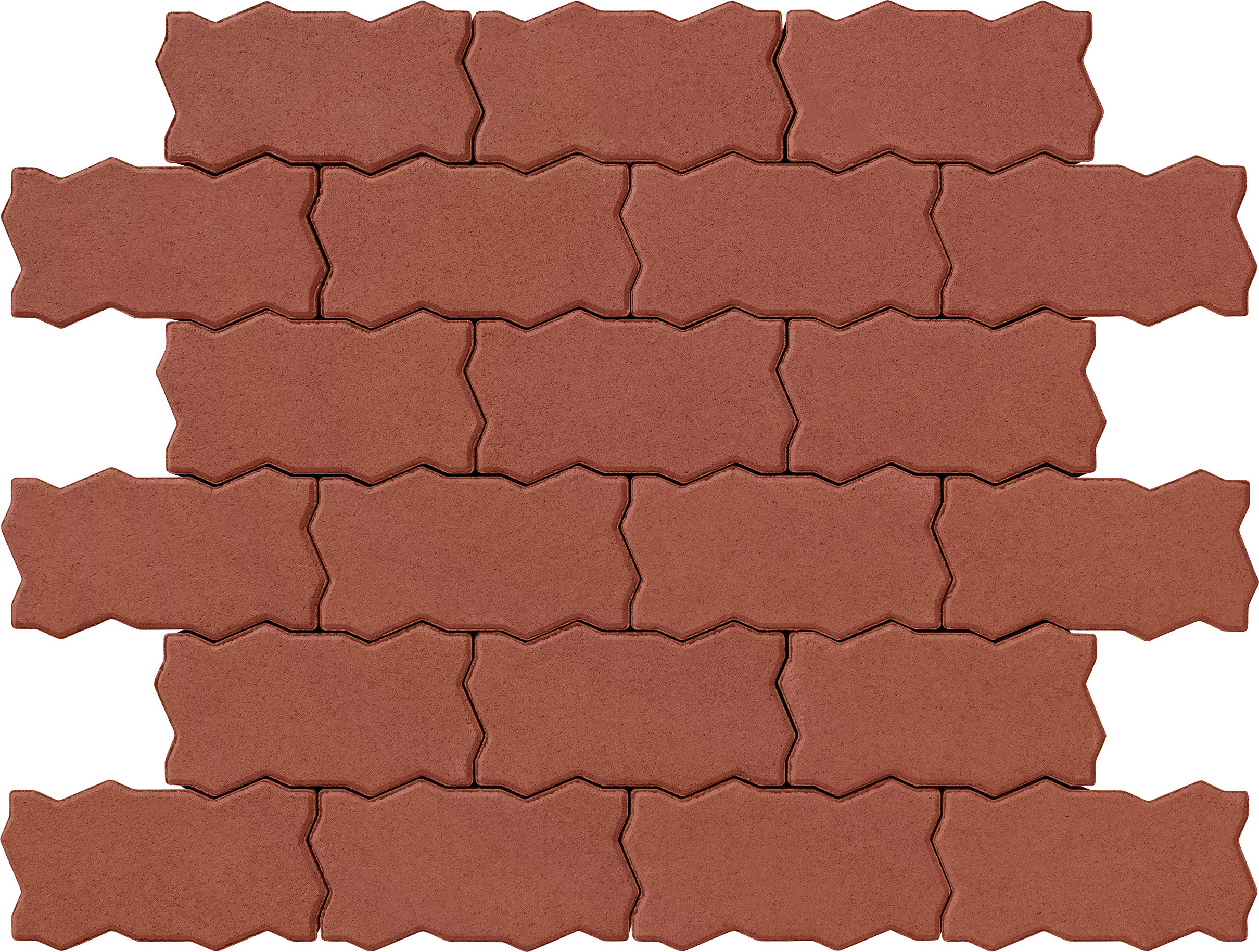 Тротуарная плитка Тротуарная плитка Фалка 300х150х100 паприка 